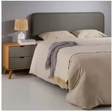 Idimex Kopfteil NAOFE gepolstert mit Wandbefestigung grau - Bettkopfteil 120 cm, headboard mit Kunstlederbezug für Einzelbett, Kopfende