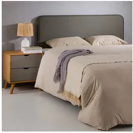 Idimex Kopfteil NAOFE gepolstert mit Wandbefestigung grau - Bettkopfteil 120 cm, headboard mit Kunstlederbezug für Einzelbett, Kopfende