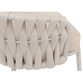 Mendler HWC-P89 Gartensessel 56 x 71 x 71 cm creme 2 St.