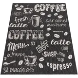 Paco Home Outdoorteppich, Anthrazit, Textil, Rechteckig, 60x100 cm, strapazierfähig, für Fußbodenheizung geeignet, Teppiche & Böden, Teppiche, Outdoorteppiche