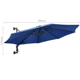 vidaXL Wandschirm 300 cm Blau