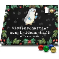 Mr. & Mrs. Panda Schoko Adventskalender Wissenschaftler Leidenschaft - Schwarz - Geschenk, Schokoladen Adventskalender, Akademiker, verrückt, Jubi... - Schwarz