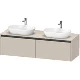 Duravit Waschtischunterschrank 2 Auszüge 160 x 55 x 46 cm Schwarz Matt