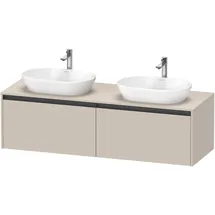 Duravit Waschtischunterschrank 2 Auszüge 160 x 55 x 46 cm Schwarz Matt