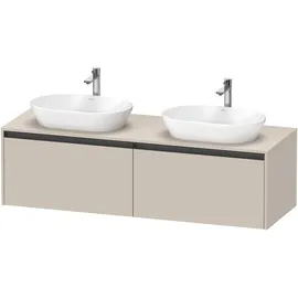 Duravit Waschtischunterschrank 2 Auszüge 160 x 55 x 46 cm Schwarz Matt