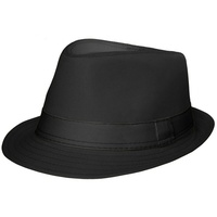 Caspar Trilby HT002 klassischer Baumwoll Trilby Hut schwarz