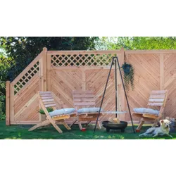 Gartensichtschutz Douglasie - Zaun Serie aus naturbelassener Douglasie – Holzzaun in gerahmter Form – Sichtschutz für Garten & Terrasse