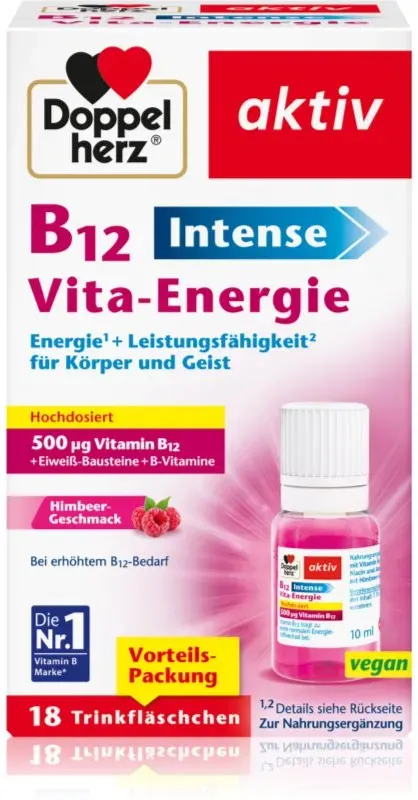 Doppelherz B12 Vita-Energie Intense Fläschchen zur Erhaltung von Energie und kognitiver Leistungsfähigkeit 18 St.
