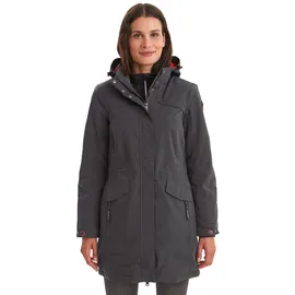 KILLTEC Damen Parka Grindavik WMN CT B - Funktionsparka mit abzippbarer Kapuze - Damen Jacke ist wasserdicht, anthrazit, 42,