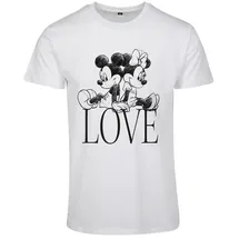 MERCHCODE Ladies Minnie Loves Mickey Tee in Rosa, Größe L