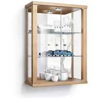 K-Möbel HÄNGEVITRINE, Buche, Glas, 2 Fächer, Rechteckig, 60x80x25 cm,