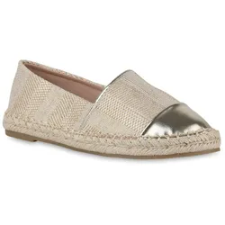 Damen Espadrilles in Gold