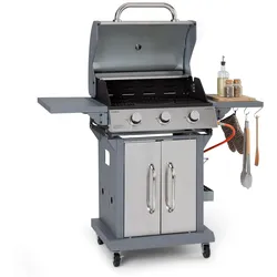 Lucifer 3 Gasgrill 3 x 3,6 kW Brenner 60x45cm Grill Edelstahl mobil Grau