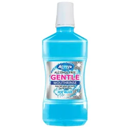 ACTIVE ORAL CARE Sanfte Mundspülung alkoholfreies Fluorid-Mundwasser Eisblau 500ml 0,5 l