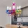 GLOBO Kronleuchter modern Pendelleuchte Schlafzimmerleuchte 5 flammig, Kristalle bunt, Metall Acryl, 5x E14, DxH 44 x 128 cm