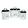 Intirilife Vorratsdosen 3-teiliges Set grau weiß 11,5 x 17 / 14,5 x 17,5 / 23 x 26,5 cm