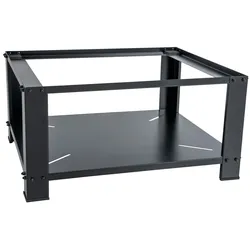 DELUKE® Waschmaschinen Untergestell RAGO - Stahl, für 150kg Universal Waschmaschinen Unterschrank Waschmaschinen Sockel Trockner Schwarz