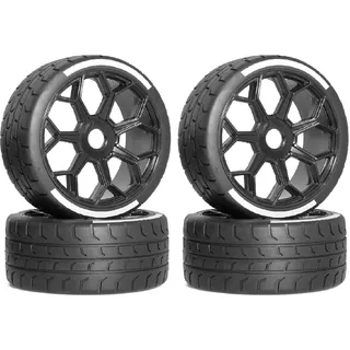 Gummireifenrad, 102 x 42 mm, RC, verbesserte Teile für 1/8 1/7 ARRMA Infraction Limitless F1 ZD Racing KM Rally X3GT RC Auto, 4 Stück