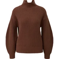 s.Oliver Grobstrickpullover mit Stehkragen Braun 48