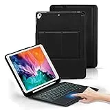 Seagtigau Tastatur hülle Kompatibel mit iPad 10,2 Zoll iPad 9. Gen/8. Gen/7. Gen/iPad Air 3 & iPad Pro 10,5 Touchpad Beleuchtete Magnetisch Abnehmbarer Tastatur und Stifthalter mit QWERTZ Layout