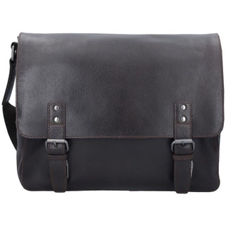 LEONHARD HEYDEN Dakota Messenger Leder 38 cm Laptopfach Braun