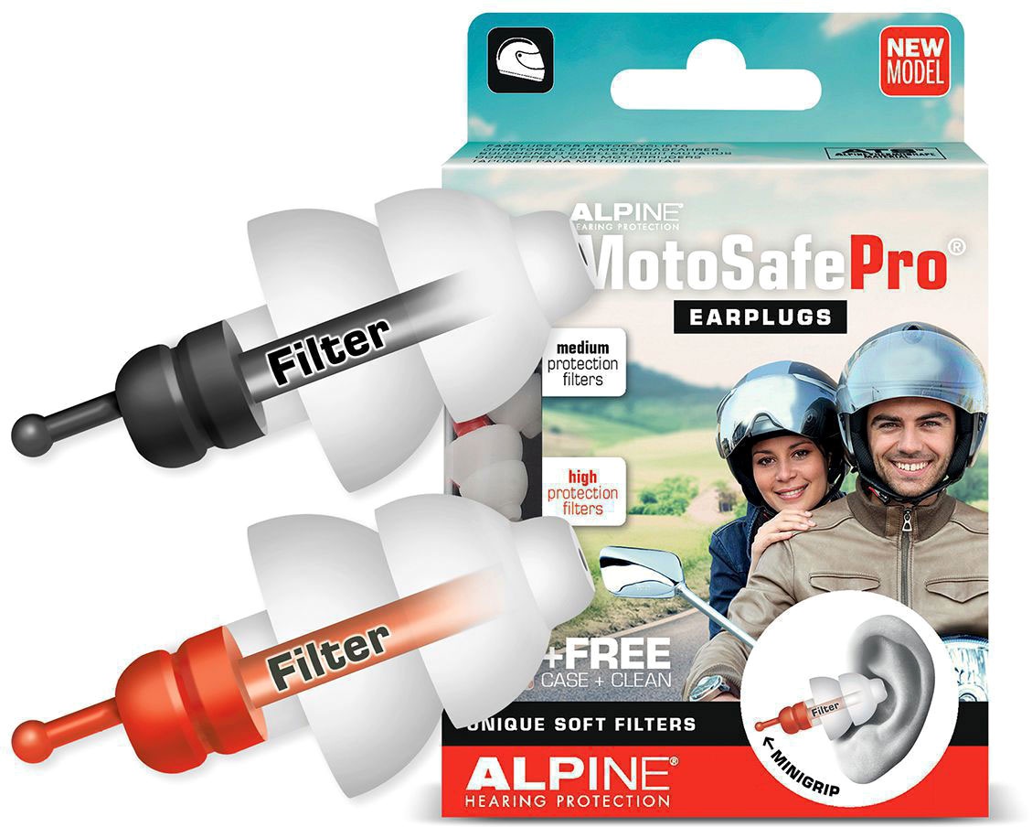 Alpine MotoSafe PRO, Gehörschutz - Rot/Weiß