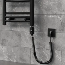 luxebath Heizstab 1200W Schwarz für Badheizkörper mit Thermostat