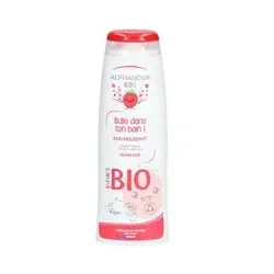 Alphanova Kids Bulles dans ton bain ! Fraise & Coton bio Savon Liquide 250 ml