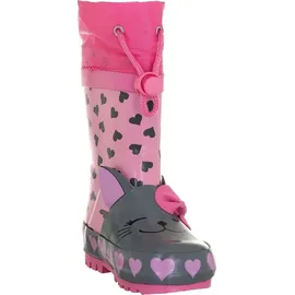 Playshoes Gummistiefel Katze rosa 32