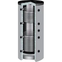 TWL Technologie KER2-1000 1000 Liter Hygienespeicher 90° 2 Wärmetauscher 100mm Isolierung