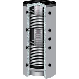 TWL Technologie KER2-1000 1000 Liter Hygienespeicher 90° 2 Wärmetauscher 100mm Isolierung