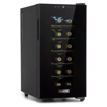 Klarstein Weinkühlschrank, Getränkekühlschrank Schmal, 1 Zone Kühlschrank mit Glastür, Outdoor GetränkekühlschränkeFreistehend, Weinkühlschrank Klein, Kühlschrank mit Uv-schutz, 11-18°c, 18