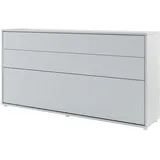 Schrankbett Bed Concept, Wandklappbett mit Lattenrost, V-Bett, Wandbett Bettschrank - 90x200 cm - grau