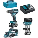 Makita DLX3116TJ Akku-Maschinenset inkl. MAKPAC + 2 Akkus 5.0Ah