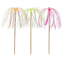 Papstar Deko-Picker 15,5 cm 100 St. Neon/Feuerwerk