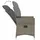 vidaXL Gartensessel mit Kissen 59 x 73 x 92 cm grau 2 St.