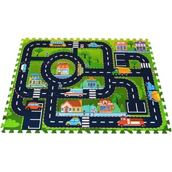 Knorrtoys® Puzzle Straße, 12 Puzzleteile, Puzzlematte, Bodenpuzzle grün