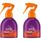 got2b 2 x got2b Glattmacher Glättungsspray jeweils 200ml Hitzeschutzspray bis 230 °C