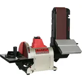 BUCKTOOL 500W Band-Tellerschleifer mit Zubehör | Bandschleifmaschine mit Schleifbandgeschw. 552 m/min, Schleifteller Drehzahl 2980 min-1 | SchleiftellerØ 200mm