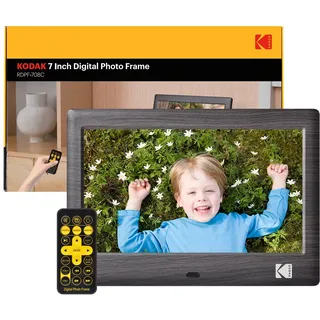 KODAK 7 Zoll Digitale Bilderrahmen, Elektronischer Fotorahmen, IPS-Bildschirm, Foto/Musik/Video Player/Kalender/Alarm, Unterstützung USB Oder SD Karte, Automatisch Drehende, mit Fernbedienung