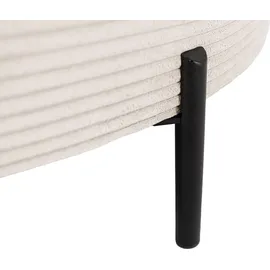 WFL GROUP Ecksofa Hana Loft 3-Sitzer Ecke Links Cordstoff Chenille, Creme 241/80/168 cm