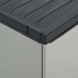 vidaXL Mülltonnenbox Grau und Schwarz 68x40x85 cm PP