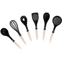 STONELINE Küchenhelfer Set 6-teilig Nylon Schwarz/Braun