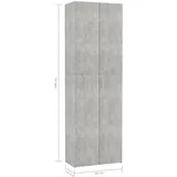 vidaXL Büroschrank Betongrau 60x32x190 cm Holzwerkstoff