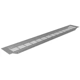 MS Beschläge Lüftungsgitter 80x480mm gerade Lochung Silberfarben