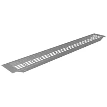MS Beschläge Lüftungsgitter 80x480mm gerade Lochung Silberfarben