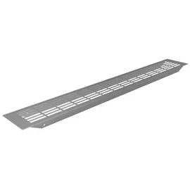 MS Beschläge Lüftungsgitter 80x480mm gerade Lochung Silberfarben