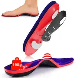 Orthopädische Einlegesohle,Flachfüße Einlegesohlen,Plantar Fasciitis Einlegesohlen,High Arch Support Einsätze für Männer Frauen (Violett, L,44-46 EU)