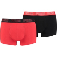 Puma Basic Boxershorts red/black S 2er Pack