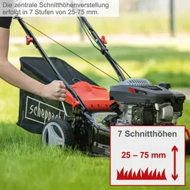 SCHEPPACH Benzin Rasenmäher RM420 3,5 PS 6in1 inkl. 0,6 L Motorenöl + Zweitmesser
